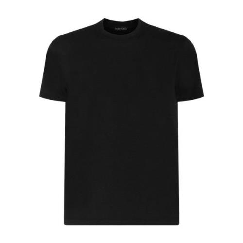 Tom Ford Svart och Grå Herr T-shirt - Trendig Modell Black, Herr