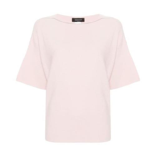 Fabiana Filippi Puderfärgad tröja med Lurex-detaljer Pink, Dam