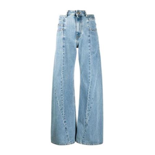 Maison Margiela Blå Jeans med Décortiqué Midja Blue, Dam