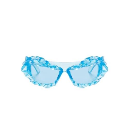 Ottolinger Klara blå fyrkantiga solglasögon Blue, Dam
