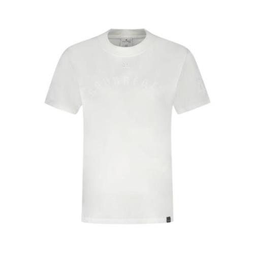 Courrèges Vit AC Straight T-Shirt i Bomull White, Herr