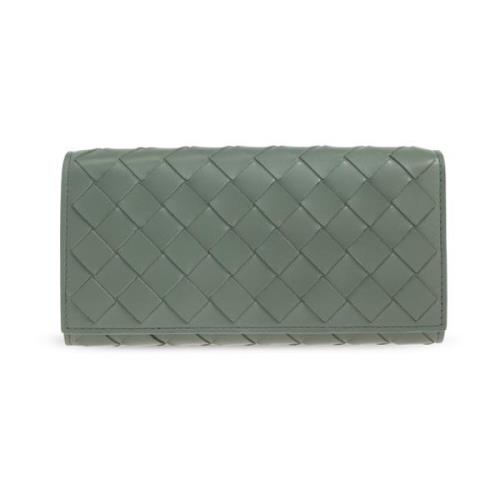 Bottega Veneta Läderplånbok Green, Dam