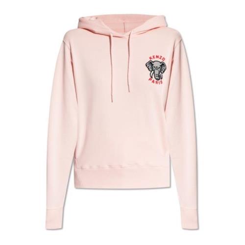 Kenzo Hoodie med logotyp Pink, Dam