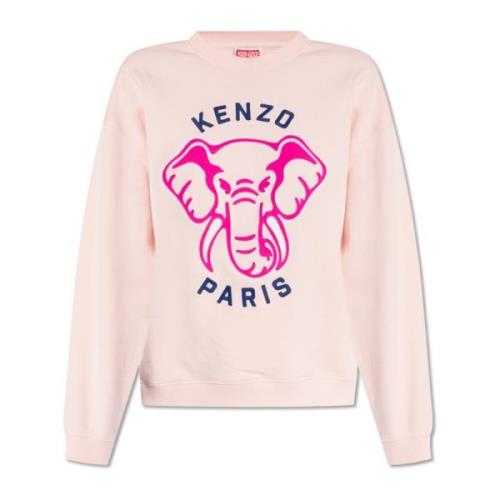 Kenzo Sweatshirt med logotyp Pink, Dam