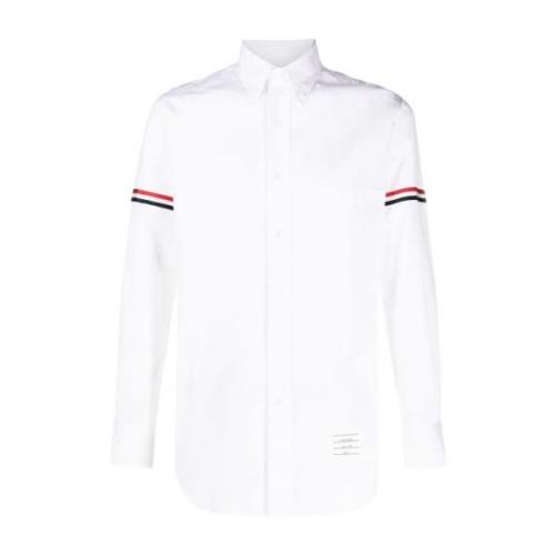 Thom Browne Vit RWB Randig Ärm Skjorta White, Herr