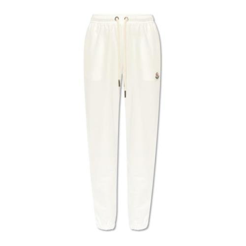 Moncler Bomulls sweatpants White, Dam