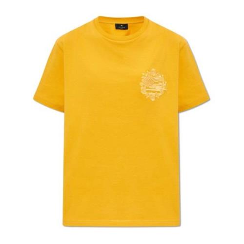 Etro T-shirt med logotyp Orange, Dam
