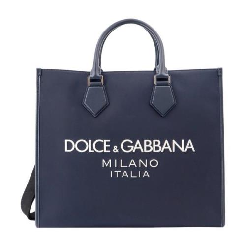 Dolce & Gabbana Blå Handväska med Justerbar Rem Blue, Herr