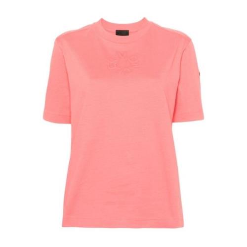 Moncler T-Shirt med präglad logotyp Pink, Dam