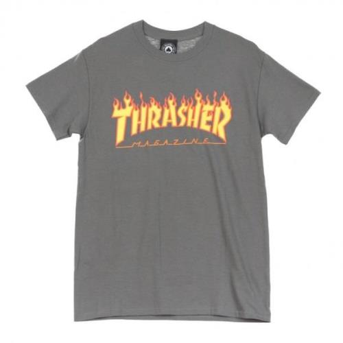 Thrasher Flame Te T -skjorta Gray, Herr