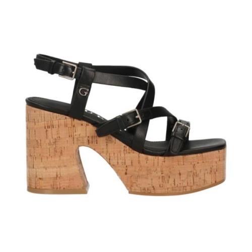 Guess Svart Syntetisk Sandal för Kvinnor Black, Dam