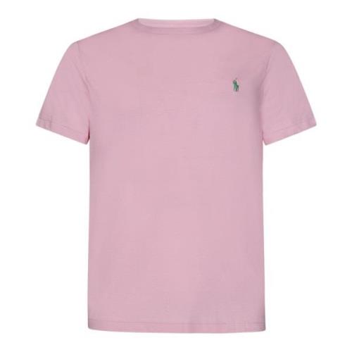 Polo Ralph Lauren Rosa Ribbade Crewneck T-shirts och Polos Pink, Herr