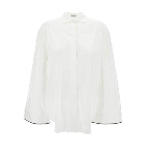 Brunello Cucinelli Vit Skjorta med Klassisk Krage White, Dam