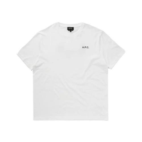 A.p.c. Ekologisk Bomull Wave T-shirt White, Herr