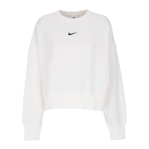 Nike Oversized Crewneck Fleece Sweatshirt Beige, Dam