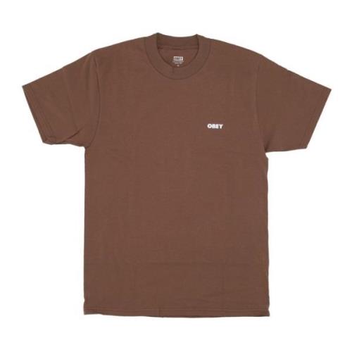 Obey Klassisk Streetwear T-shirt Brown, Herr