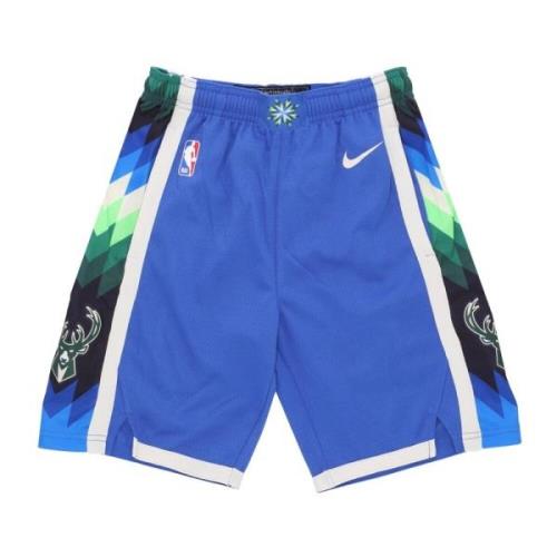 Nike NBA City Edition Swingman Shorts Blue, Herr