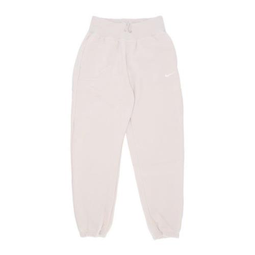 Nike Phoenix Fleece High-Waisted Oversized Pant Beige, Dam