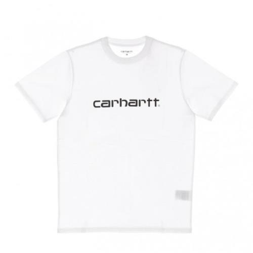 Carhartt Wip Script Tee - Vit/Svart - Streetwear White, Herr
