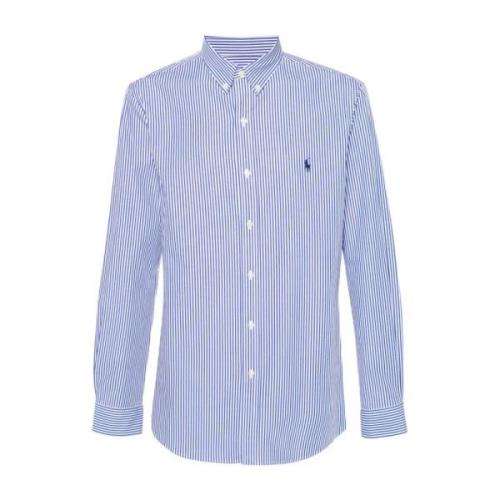 Polo Ralph Lauren Blå Button-Down Skjorta med Signatur Pony Blue, Herr