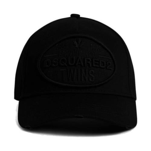 Dsquared2 Svart Logo-Patch Baseballkeps Black, Herr