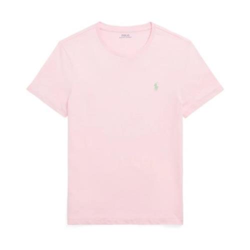 Polo Ralph Lauren Rosa Crewneck T-shirt med Broderad Pony Pink, Herr