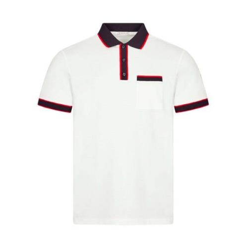 Moncler Polo Shirt - Model J1 091 White, Herr