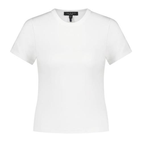 Rag & Bone Modal-Mix Kortärmad T-shirt White, Dam