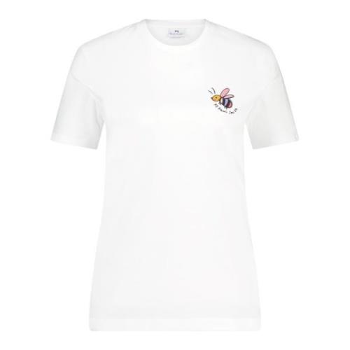 PS By Paul Smith T-shirt med tryck White, Dam
