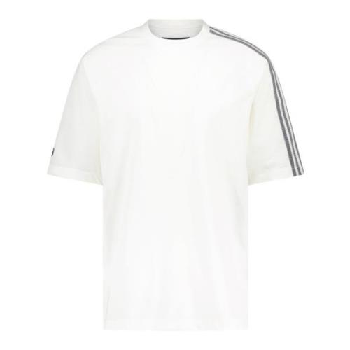 Y-3 Logo Stripe T-shirt White, Herr