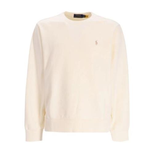 Polo Ralph Lauren Vita Sweaters med Broderad Pony White, Herr