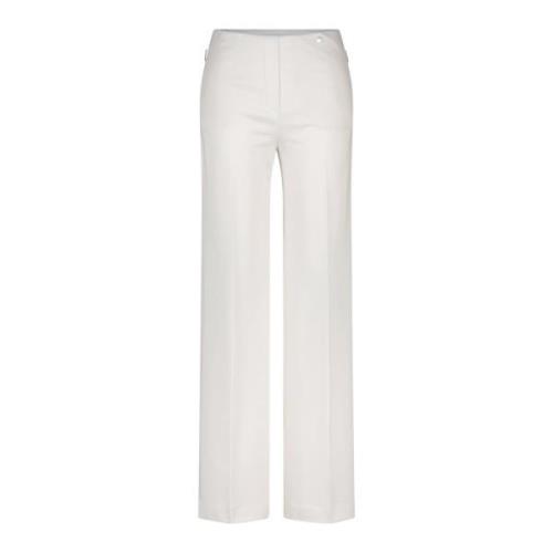 Marc Cain Bekväma Jersey High-Waist Breda Ben Byxor White, Dam