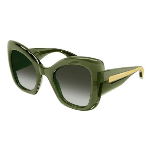 Alexander McQueen Am0402S Sunglasses Green, Dam