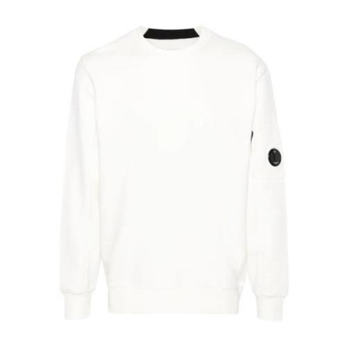 C.p. Company Diagonal Raised Fleece Sweatshirt White, Herr
