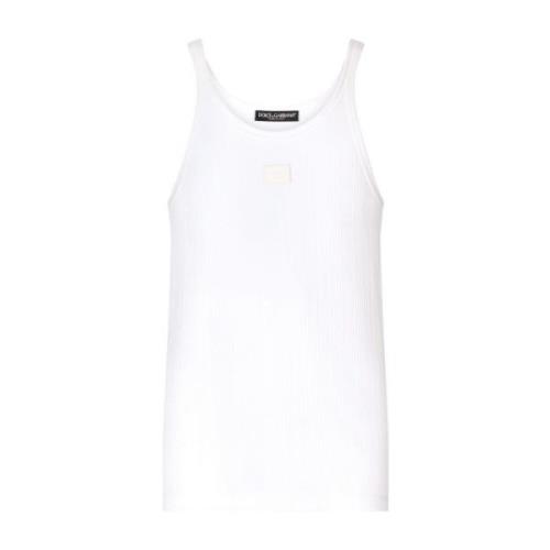 Dolce & Gabbana Vita T-shirts & Polos för Män White, Herr