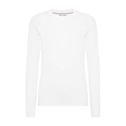 Brunello Cucinelli Stiliga Sweaters White, Herr