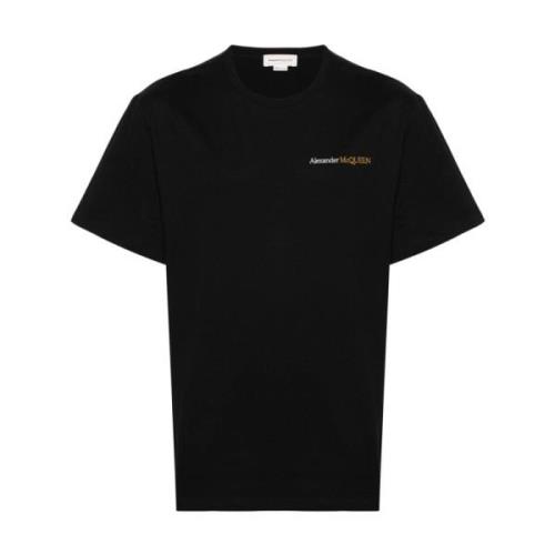 Alexander McQueen Svart Logotyp T-shirt med Korta ärmar Black, Herr