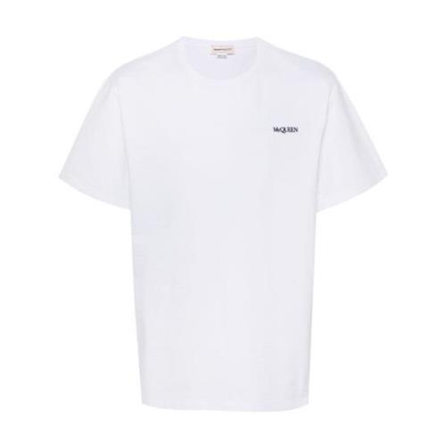 Alexander McQueen Logotyp Vit T-shirt med Korta ärmar White, Herr