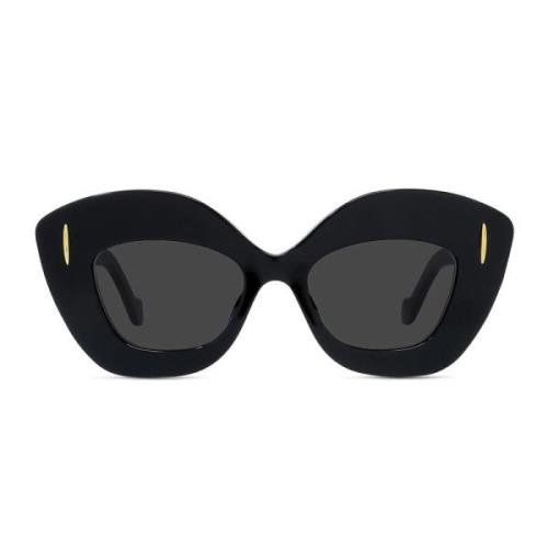 Loewe Retro Screen Solglasögon - Glamorös Cat-Eye Stil Black, Dam