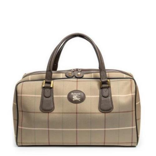 Burberry Vintage Pre-owned Canvas handvskor Beige, Dam