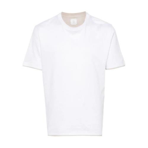 Eleventy Italiensk Bomull T-Shirt White, Herr
