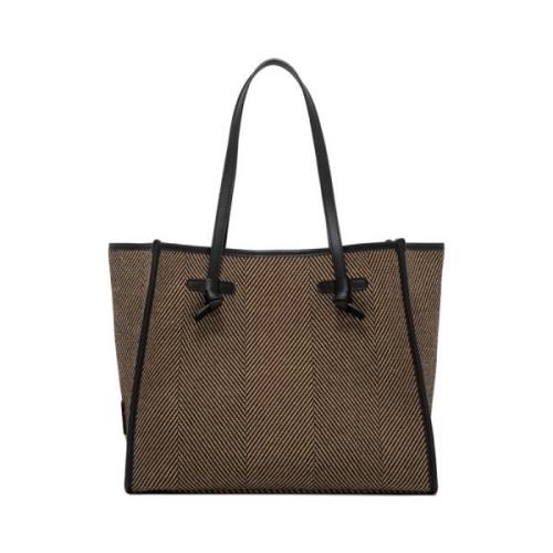 Gianni Chiarini Marcella Bicolor Tote med Läderdetaljer Brown, Dam