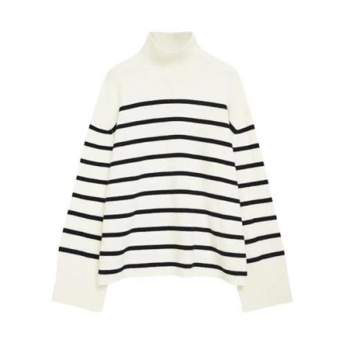 Anine Bing Courtney Sweater - Striper White, Dam