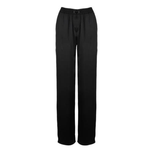 Herno Wide Trousers Black, Dam