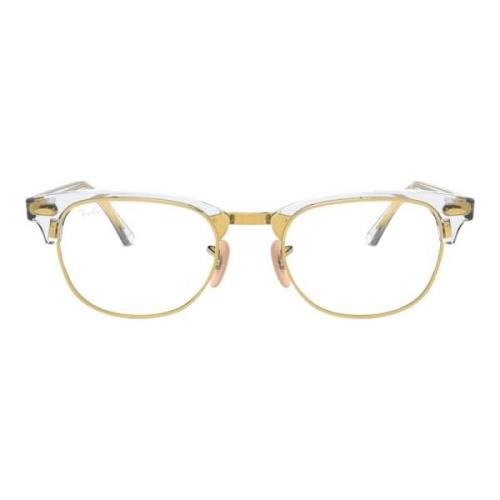 Ray-Ban Elegant Crystal Gold Eyewear Frames Yellow, Dam