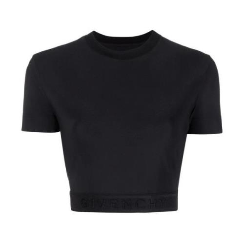 Givenchy Logo Underband Crop Top Black, Dam
