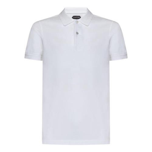 Tom Ford Vita T-shirts och Polos med TF-logotyp White, Herr