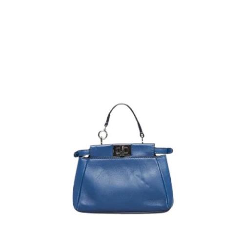 Fendi Vintage Pre-owned Laeder handvskor Blue, Dam