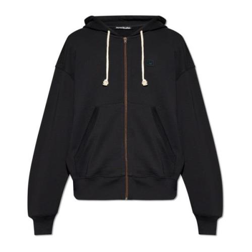 Acne Studios Hoodie med logotyp Black, Herr