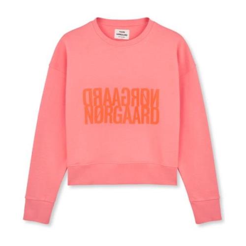 Mads Nørgaard Mjuk och Skön Shell Pink Sweatshirt Pink, Dam